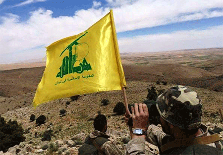 Combatientes de Hezbolá en la frontera Sirio-Libanesa